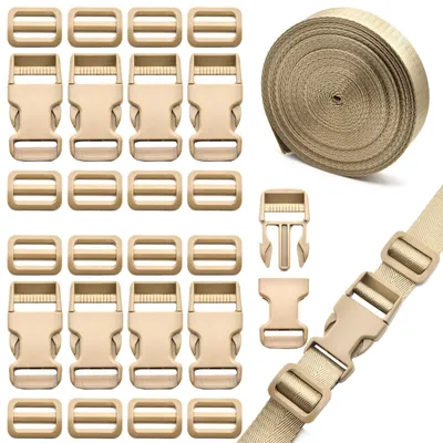 Nylonband 9,1 m, 25 mm, mit 10 Schnallen & 20 Tri-Gleitern