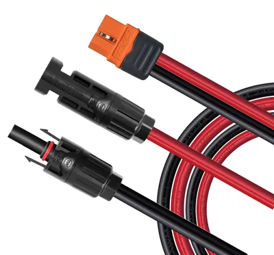 Obrázok produktu pre Kábel na solárne panely, dĺžka 7,62 m, konektor XT60i, priemer 12 AWG, vodotesný