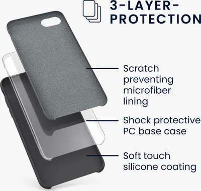 Produktbild von kwmobile Hülle kompatibel mit Apple iPhone SE (2022) / iPhone SE (2020) / iPhone 8 / iPhone 7 Hülle - Silikon Handy Case - Handyhülle weiche