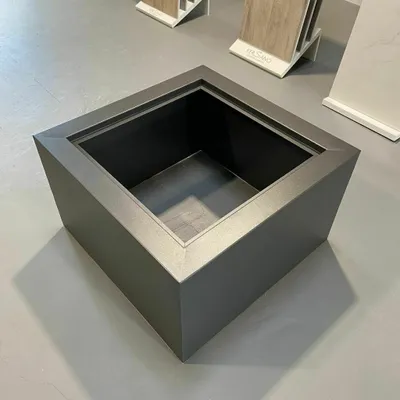 Produktbild von XXL Pflanzkübel Blumenkübel Hochbeet Stahl Pflanztopf Grau 100x100x60cm #791
