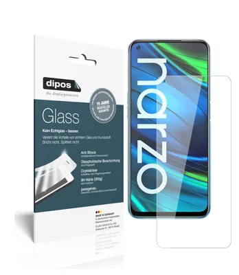 Produktbild von 1x Schutzfolie für Oppo Realme Narzo 20 Pro - Anti-Shock 9H Folie dipos Glass Kunststoffglas