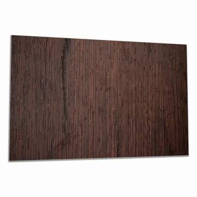Produktbild von Wallario Herdabdeckplatte aus Glas, Größe 80 x 52 cm 1-teilig, Motiv Holz-Optik Textur dunkelbraunes Holz