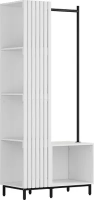 Produktbild von Garderobe Vicco Zinto Weiß 80 x 187 cm mit 5 Ablagefächern, Model 57433