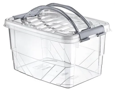 Obrázek produktu pro Úložný kontejner Úložný box Průhledný box Plastový box Skládací box Plastový box s uchy 7L