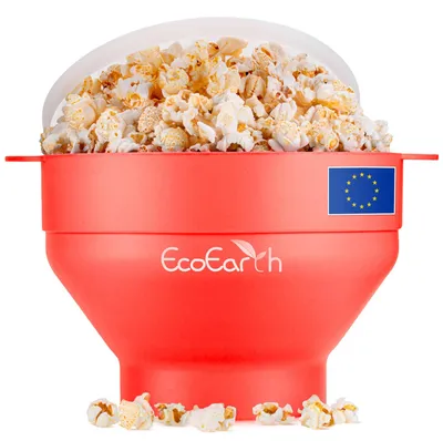 Productafbeelding van Popcornmachine - Hittebestendig siliconenreservoir - Geschikt voor de magnetron - Rood
