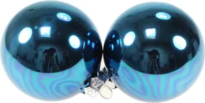 Produktbild von 16 Christbaumkugeln Glas Weihnachtskugeln Kugel 80mm 8cm Baumschmuck Weihnachten, Farbe:petrol glänzend