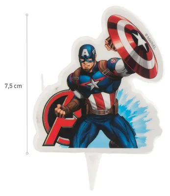 Obrázek produktu pro Svíčka na dort kapitán Amerika 7,5cm