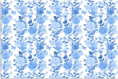 Produktbild von MuchoWow® Poster Blumen - Blau - Rosen 30x20 cm - Plakate - Print