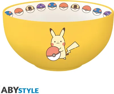 Zdjęcie produktu dla ABYstyle ABYBOL073, Miska śniadaniowa, Okrągły, Kamionka, Żółty, Biały, 0,6 l, 1 szt.