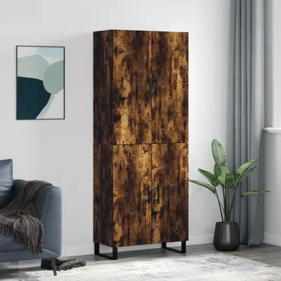 Zdjęcie produktu dla vidaXL Highboard dąb wędzony 69,5x34x180 cm materiał drewnopochodny