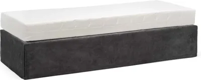 Produktbild von Funktionsbett Unterbau Bett Premium Twinbox – 90 x 200 cm / Kunstleder graphit / mit Matratze