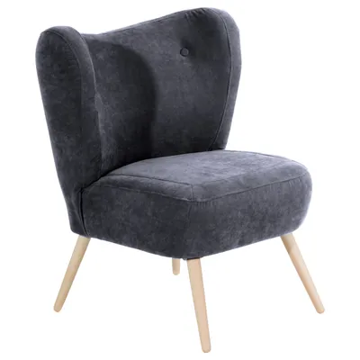 Produktbild von Max Winzer Sessel Sari - Velourstoff anthrazit - Maße: 70 x 69 x 86 cm