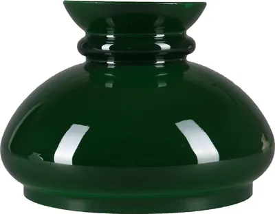 Image de Verre de lampe à pétrole Verre de rechange vert Verre de lampe Ø 141mm brillant Abat-jour