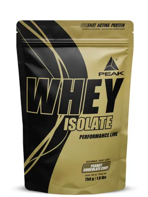 Produktbild von Whey Protein Isolat - 750g : Peanut Chocolate Chip I Pulver I Eiweiss I Eiweiß I reines Whey Isolat I Premium Protein I Proteinversorgung I hoher Eiweißgehalt I Muskelaufbau I Muskelerhalt I leckerer Geschmack I bei Laktoseintoleranz I low sugar I low fat I Diät I glutenfrei