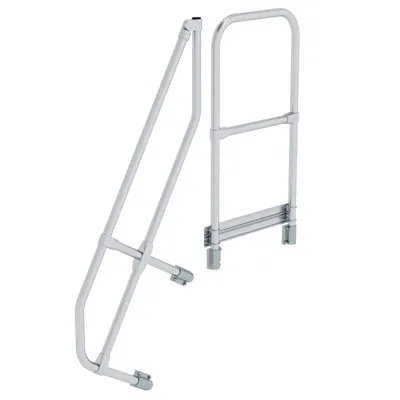 Produktbild von Günzburger Steigtechnik zweiter Handlauf für Treppe mit Plattform 60° mit 4 Stufen - 600584