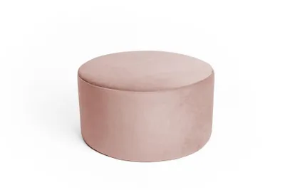 Immagine prodotto di Pouf imbottito multifunzionale in rosa cipria – elegante, pratico e confortevole, diametro 60 cm, altezza 30 cm