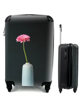 Produktbild von MuchoWow® Koffer Handgepäck Trolley Rollkoffer Kleine Reisekoffer mit 4 Rollen - Blume - Rosa - Stilleben - Cabin Size < 55x40x23 cm & 55x40x20 cm - Fotokoffer - Kabinenkoffer - Boardgepäck - Reise-Box - Reisekoffer - Reisegepäck - Koffer mit Bild - Trolley für Kinder