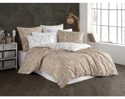 Imagen del producto de Juego de sábanas de algodón francés, 240x200 cm, 70x90 cm, color beige claro