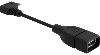 Obrázok produktu pre DeLOCK 83104, 0,11 m, Micro-USB B, USB A, USB 2.0, Samec/Samica, Čierna