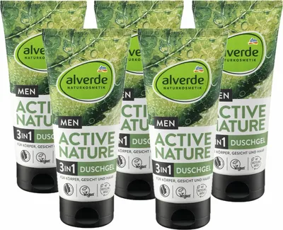 Produktbild von 5 x  alverde Naturkosmetik MEN - Duschgel 3in1 Active Nature (5 x 200ml)