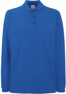 Produktbild von Fruit of the Loom - Premium Long Sleeve Polo - Royal Blue - S