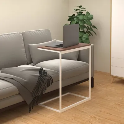 Produktbild von "Rabatt" Beistelltisch modern - Holztisch - Einfache Montage - Weiß 55x35x66 cm Holzwerkstoff - Kaffeetisch CC15416