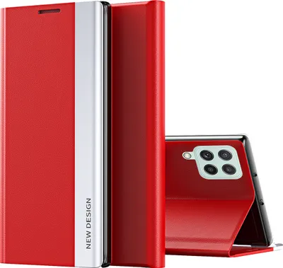 Immagine prodotto di Custodia Samsung M33, Custodia magnetica in Finto cuoio con funzione stand per Samsung Galaxy M33 rosso