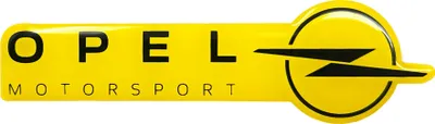 Zdjęcie produktu dla Naklejka 3D z emblematem Opel Motorsport, 38 x 90 mm, żółta