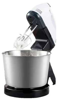 Imagen del producto de Batidora de pie, 150W de potencia, capacidad de 1,7 litros, 7 niveles de velocidad, recipiente de acero inoxidable, dimensiones: 18 cm x 9 cm x 18,5 cm