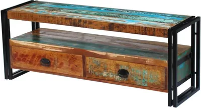 Produktbild von TV-Schrank Altholz Massiv von dkd-home-decor, 120 x 35 x 45 cm, Mehrfarbig