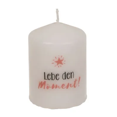 Produktbild von OOTB Stumpenkerze Lebe den Moment