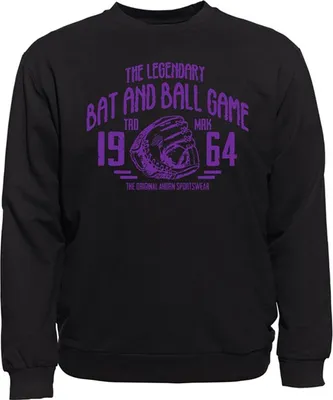 Produktbild von Übergrößen Sweatshirt AHORN SPORTSWEAR Legandary Ball Game lila Schwarz 5XL