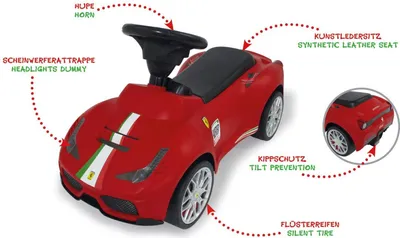 Produktbild von Rutscher Ferrari 488 rot