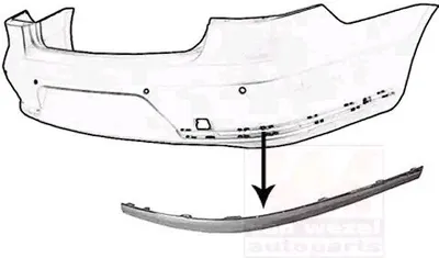 Image de VAN WEZEL Cache pare-chocs 5740558 arrière droit pour VW Passat Berline (362)