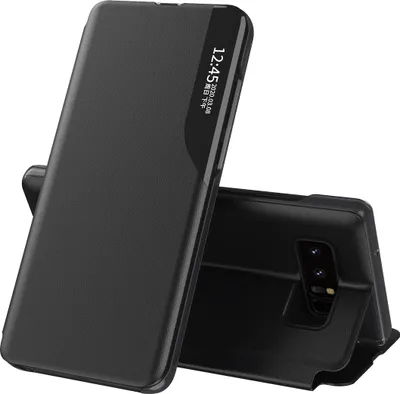 Image de Etui pour Galaxy Note 8, Smart View Window Flip StandPolyuréthaneLeather Protective Case for Samsung Galaxy Note 8 Black