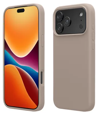 Produktbild von kwmobile Handyhülle für iPhone 17 Pro Max Hülle, für iPhone 17 Pro Max Case - Hülle Silikon - kabelloses Laden - Taupe