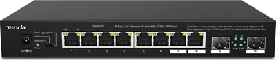 Produktbild von Tenda TEM2010F Ethernet Switch 8 Ports 2.5G Unmanaged Schwarz Wandmontagefähig