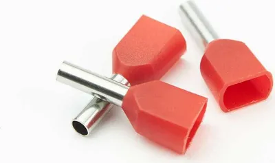 Produktbild von Aderendhülsen isoliert unisoliert blank 0,34-16 mm² Sortiment Box Dose Kabel - Bauform / Art: Isoliert twin zweiadrig - Querschnitt: 2 x 1 mm² - Menge: 100 Stk