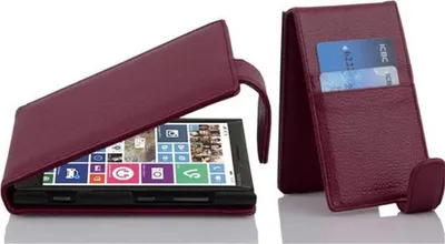 Produktbild von Cadorabo Schutzhülle für Nokia Lumia 929 / 930 Hülle in Lila Flip Etui Handyhülle Case Cover Kunstleder