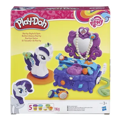 Immagine prodotto di My Little Pony Play-Doh Rarity's Salon, pasta modellabile, 5 pezzi, 3 anni, maschietti/bambine, 507 g, 202 mm