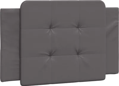 Image de vidaXL Coussin de tête de lit "Zadar" Gris 90 cm Similicuir