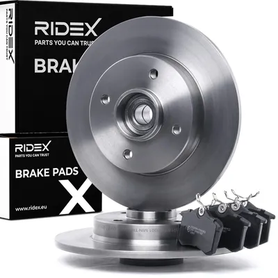Produktbild von RIDEX Bremsenset Hinten Bremsscheiben Beläge Satz passend für PEUGEOT 307 CC (3B) 249mm