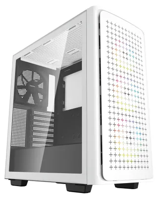 Produktbild von DeepCool CK560, Midi Tower, PC, Weiß, ATX, EATX, micro ATX, Mini-ATX, ABS, SPCC, Gehärtetes Glas, Taschenlüfter