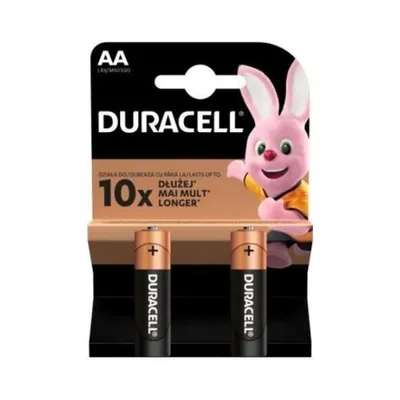 Image de Pile alcaline, AA, 1.5V, Duracell, blister, 2-pack, 42301, Basic