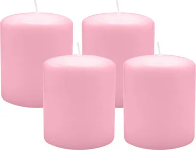 Produktbild von 4er Set Adventskranzkerzen Rosa Ø 100 x 120 mm