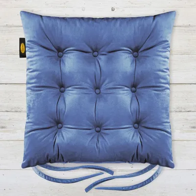 Produktbild von Stuhlkissen VELV blau T 9 40x40x6
