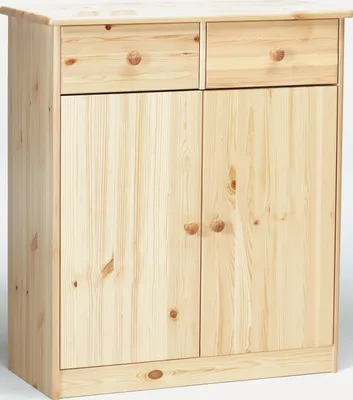 Produktbild von Kommode Sideboard Anrichte Kiefer massiv 2 Türen 2 Schubladen 90.50-27