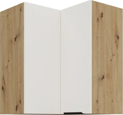 Produktbild von Oberschrank LUNARA 2 – 60 x 60 cm, weiß/Eiche handwerklich gefertigt
