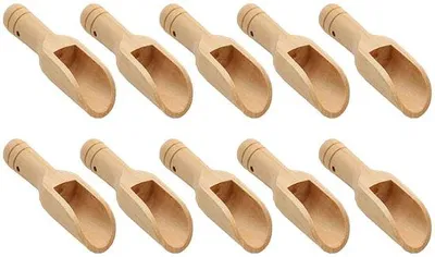 Produktbild von Kleine Holzlöffel, 10 Stück, braun, für Tee, Kaffee, Salz