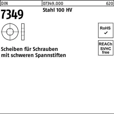 Produktbild von Reyher  Scheiben DIN 7349 Stahl 100 HV 19,0 (50 Stück)